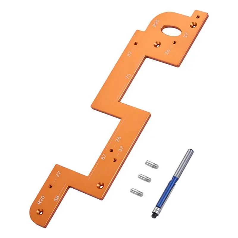 B97A-Aluminum Woodworking Round Corner Radius Templates Arcs Grooving Auxiliaries Tool Mold Guide Wood