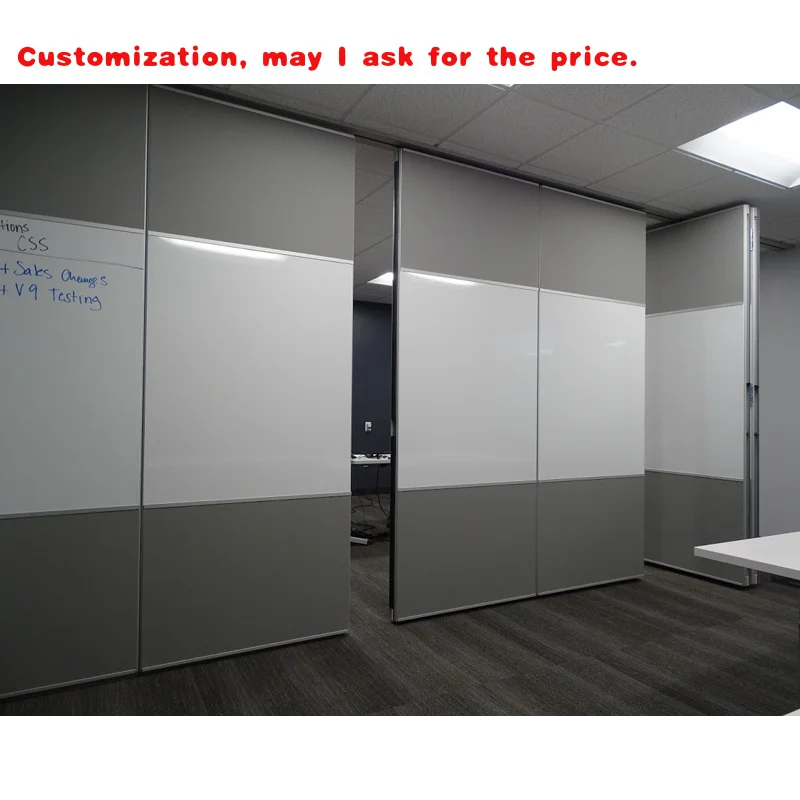 

На заказ.Открытая стена Съемная акустическая складная перегородка из МДФ с разделенной подвижной складной перегородкой для офиса