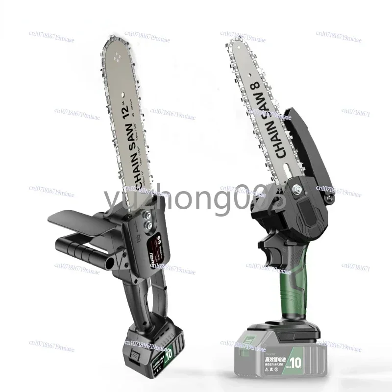 6 8 12 16 Inch 21V Brushless Electric Chain Saw Handheld Pruning Woodworking Cutting Tool Garden Branch Cutter Machine TANZU