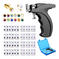 Professional Ear Piercing Gun Tool Set CZ Titanium earrings Ear Nose Navel Body Piercing Gun Unit Tool Kit Safety Pierce Tool