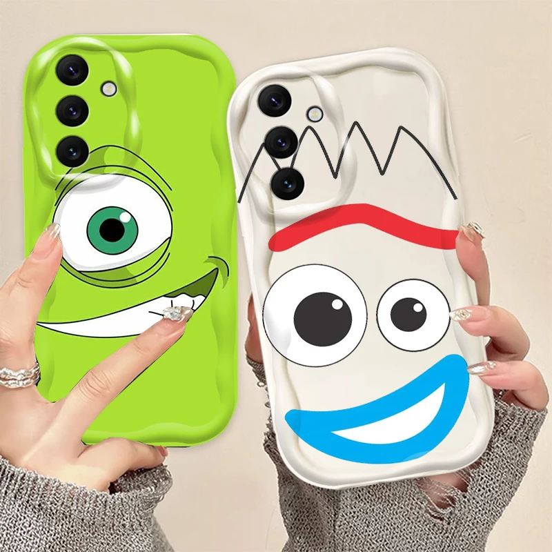 Cartoon Anime Three Eyes For Samsung A55 A54 A53 A52 A35 A34 A33 A32 A25 A24 A23 A22 A21S A15 A13 A14 5G Wave Oil Soft