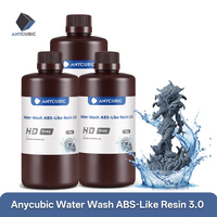 ANYCUBIC 3KG ABS-Like Resin 3.0 Water-Washable UV 405nm Photopolymer Resin 3D Resin High Precision for LCD 3D Printer