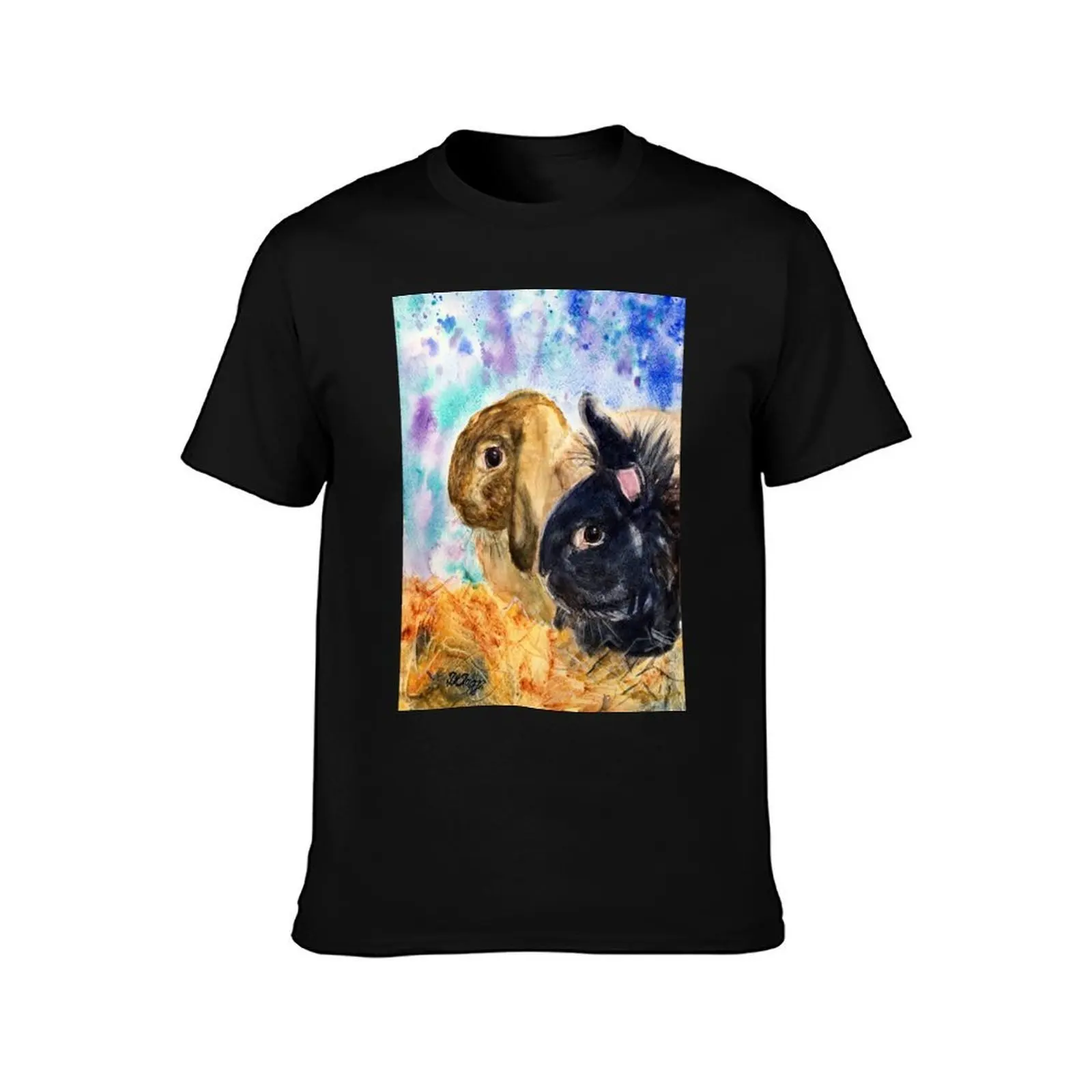Alfie and Fearne: A watercolour portrait T-Shirt Running Gym Short Sleeve Sports Tee