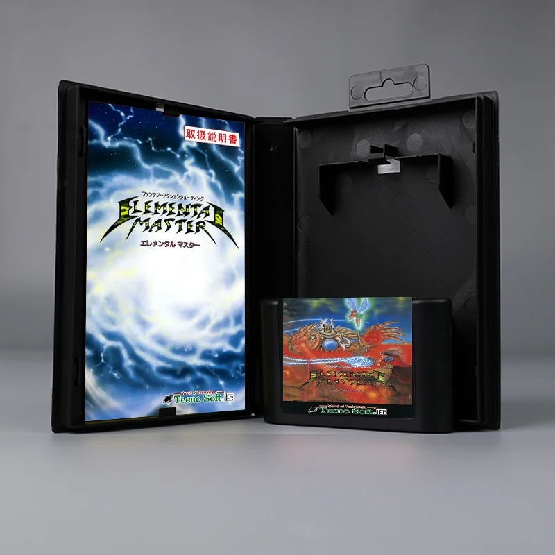 

Elemental Master JAP cover 16bit MD game card with box with manual for Sega Genesis Megadrive console