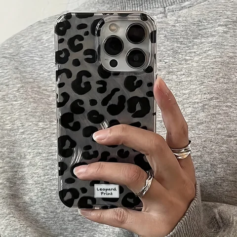 Премиальный чехол для телефона с леопардовым принтом для iPhone 17 16 15 14 13 12 11 Pro Max 7 8 Plus X XS, защитный от царапин, противоударный чехол-накладка (Funda Coque)