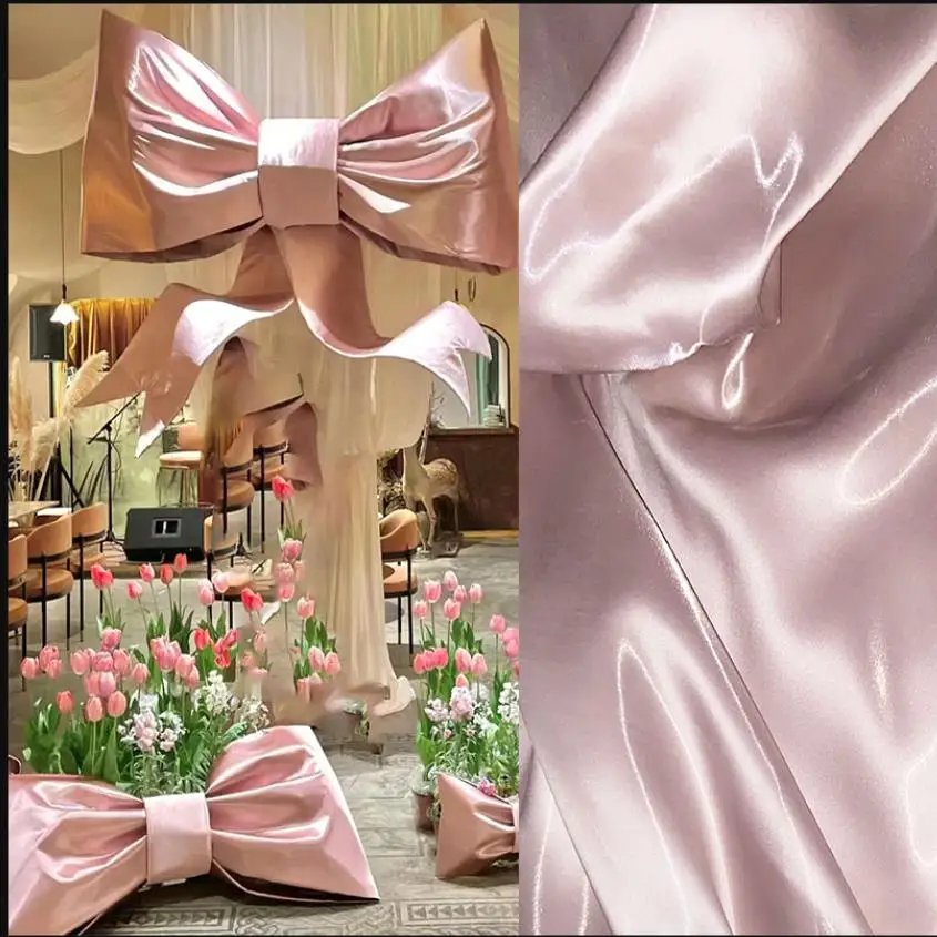 Satén líquido con brillo de agua: satén de cristal superbrillante, rígido de apoyo engrosado para faldas, pantalones, vestidos, decoración de boda