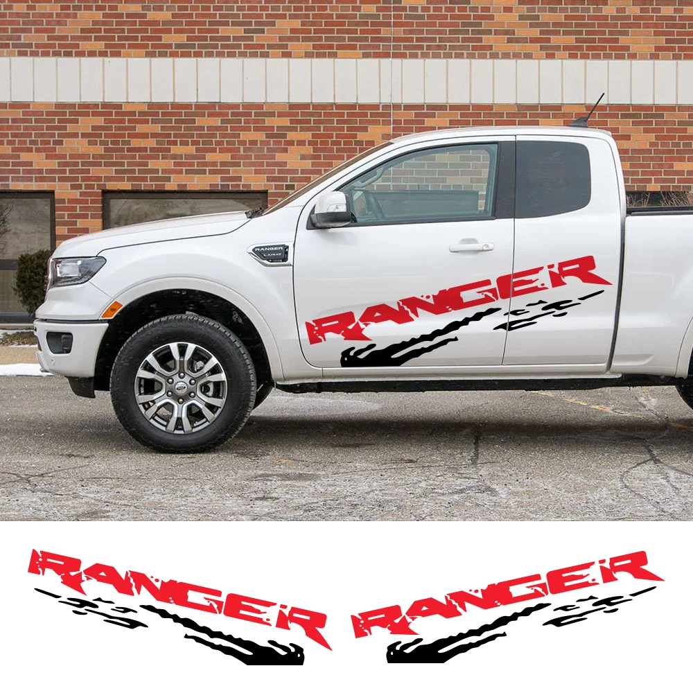 

Наклейки на автомобиль для Ford Ranger Raptor XL XLT Lariat, графика на боковые двери, декоративные виниловые наклейки, аксессуары для авто