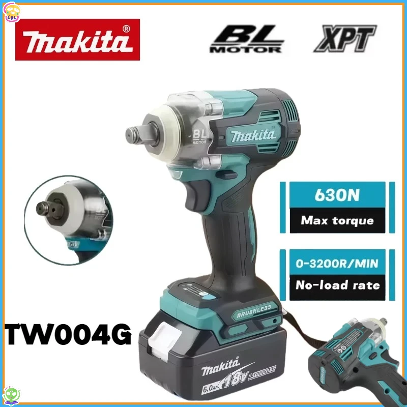 

Makita TW004G 630N.m Brushless Cordless Screwdriver Rechargable Drill Driver For 18V Battery Power Tool