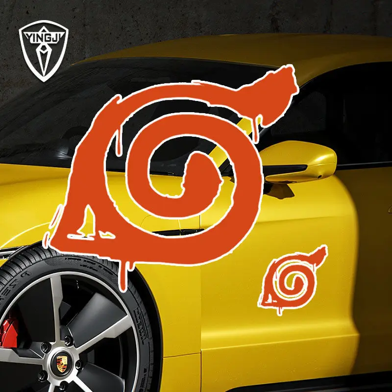 Naruto Red Cloud Autoaufkleber, reflektierend, auf dem Auto, lustige Markierungen, Aufkleber, Auto, Nacht, Sicherheitswarnung, Aufkleber, Auto-Dekoration, Zubehör