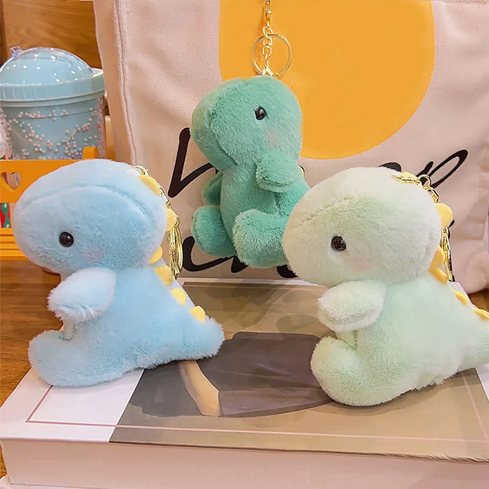 

Милый плюшевый брелок-динозавр 12 см, многофункциональная игрушка-подвеска, портативный плюшевый брелок для ключей, кукла-брелок для рюкзака