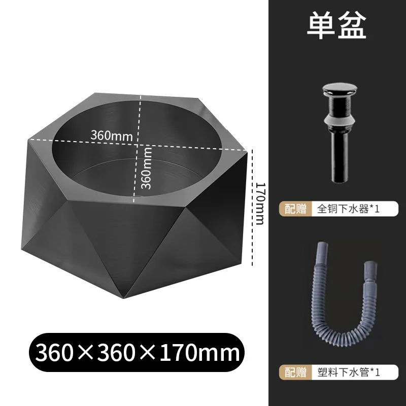 Light luxury creative stainless steel stage wash basin art basin pool