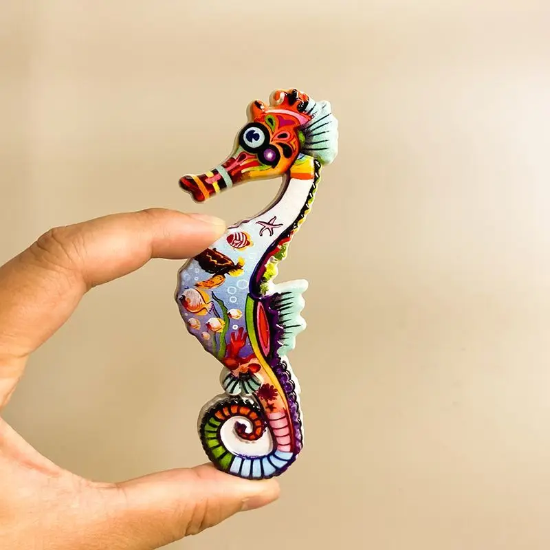

Cute Seahorse Fridge Magnet Niche Travel Souvenir Ocean Style Fridge Magnet Decoration Unique Gift