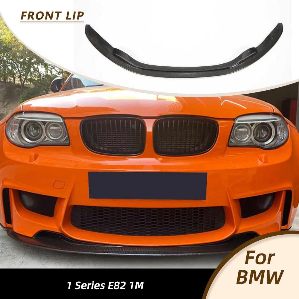 

Car Front Bumper Lip Chin Spoiler Splitters Apron For BMW 1Series E82 1M Bumper 2012-2018 Car Front Body Kits Carbon Fiber/FRP