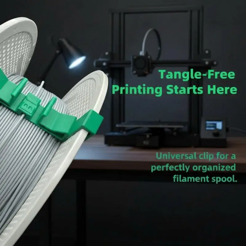 Anti Tangle Filament Spool Lock 5Pcs Green 3D Printing Filament Clip Universal 3D Wire Clip For 3D Printing Consumable Storage