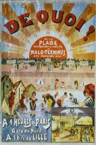Malo Terminus French Beach Advert Vintage Style Metal Sign, Letter Box Gift