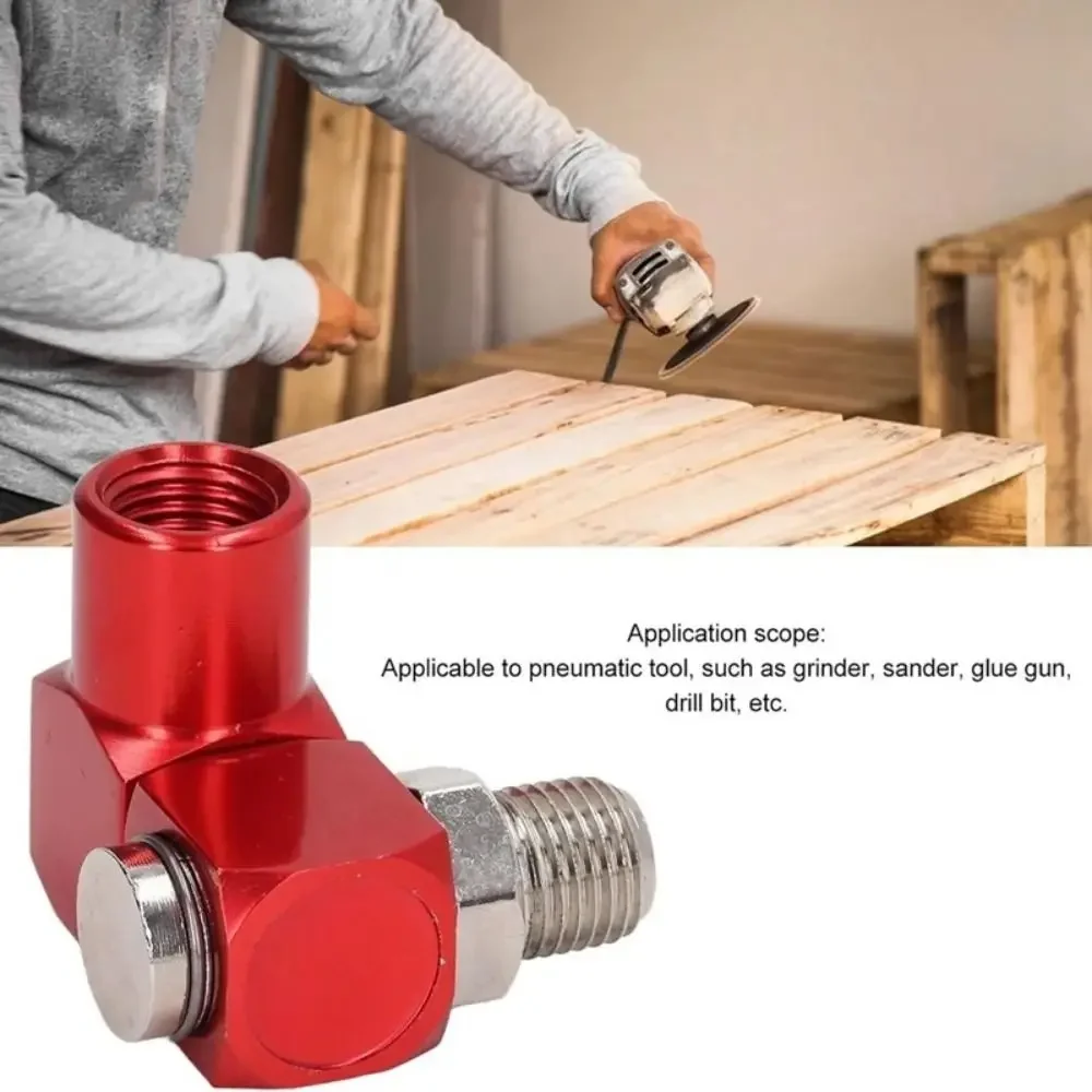 New 1/4 Inch Pneumatic Fitting Aluminum Tool Adapter Swivel Fitting 360 Degree 150PSI Max Air Swivel Air Hose Connector