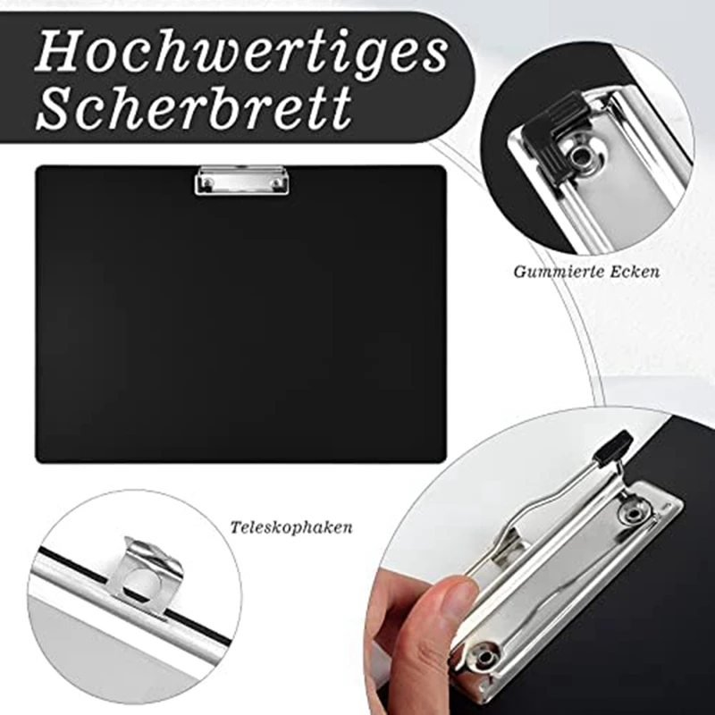 2 Piece A3 Landscape Writing Board Black + White For Hanging For Office Kitchen Workshop