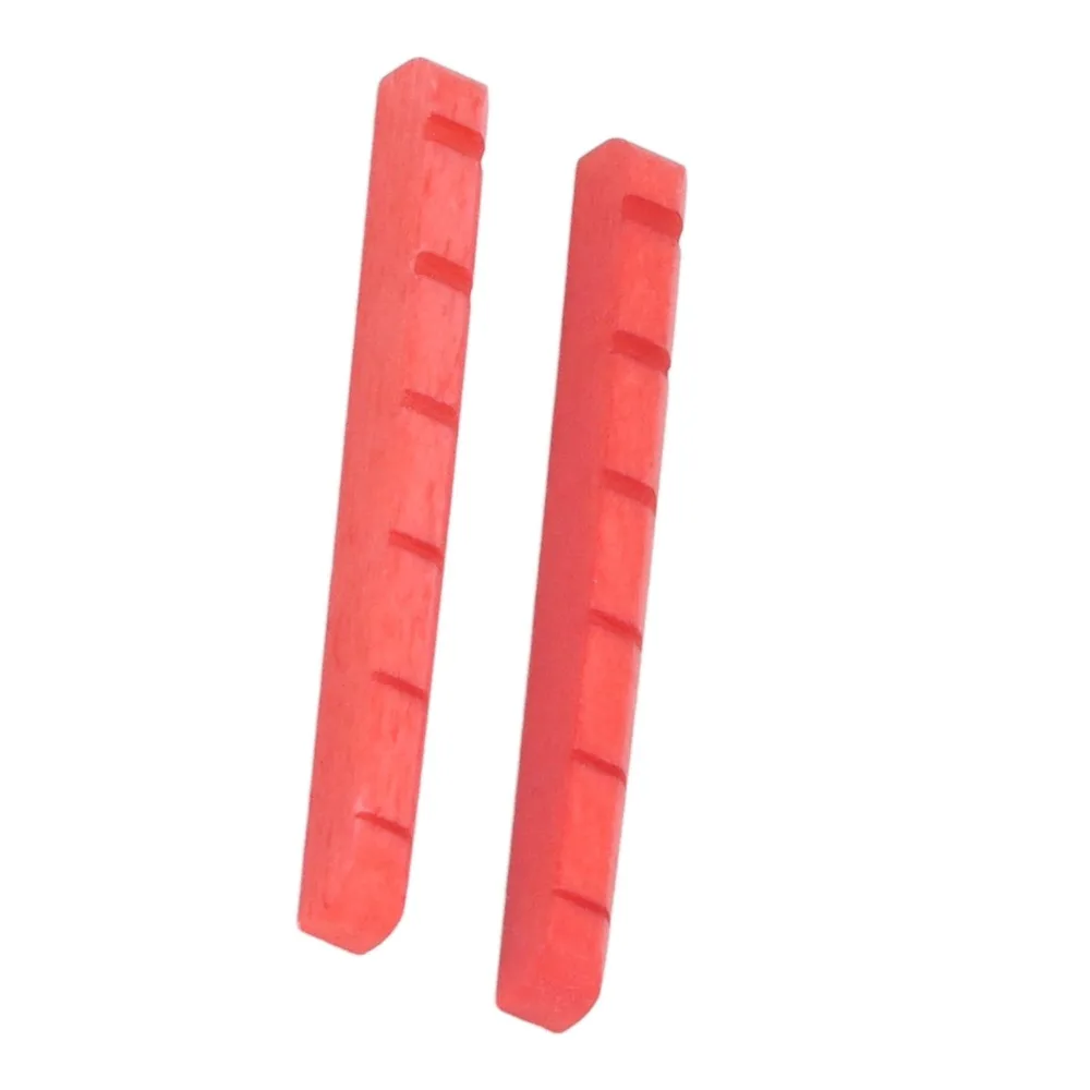 2PCS Professional 42mm Length Electric Guitar Nut 6 String Bone Pre Slotted Guitar Nut Red Color Bone Guitar Nut For Guitar