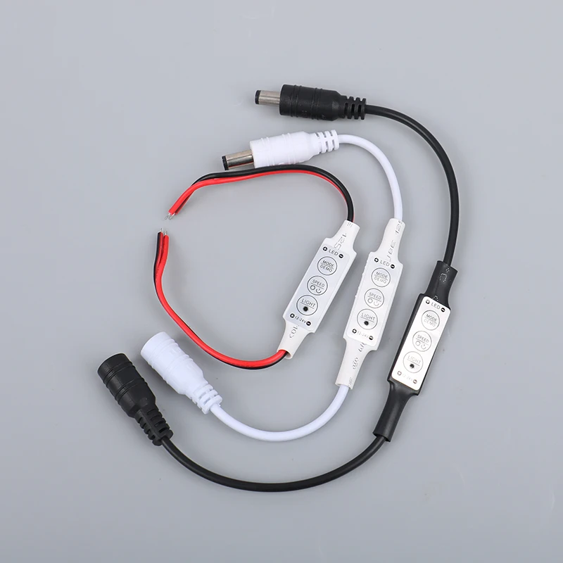 2ชิ้นตัวควบคุมไฟ LED ขนาดเล็ก DC 12V 24V 3 * 4A เพื่อควบคุมไฟแถบไฟ LED สีเดียว SMD 2835 3528 5050 5630 3014