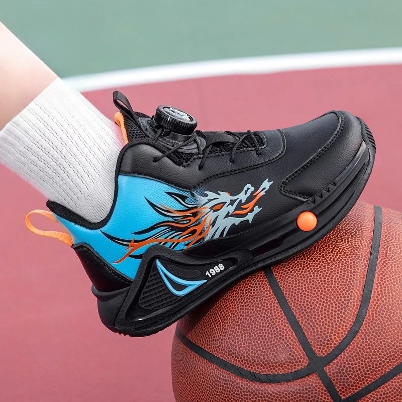 

Kids Boys Basketball Shoes Waterproof Leather Lightweight Non Slip Sneakers for Middle Big Kids Autumn Winter Sports Running