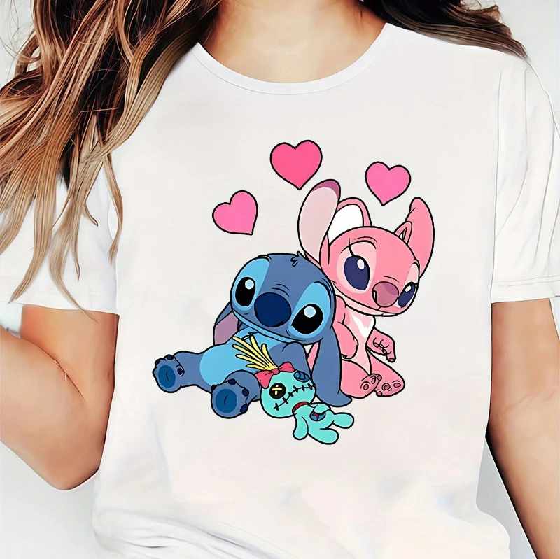 

Women's Disney Classic Minnie Mouse T-shirt Round Neck Casual Sports Loose Short Sleeve Top