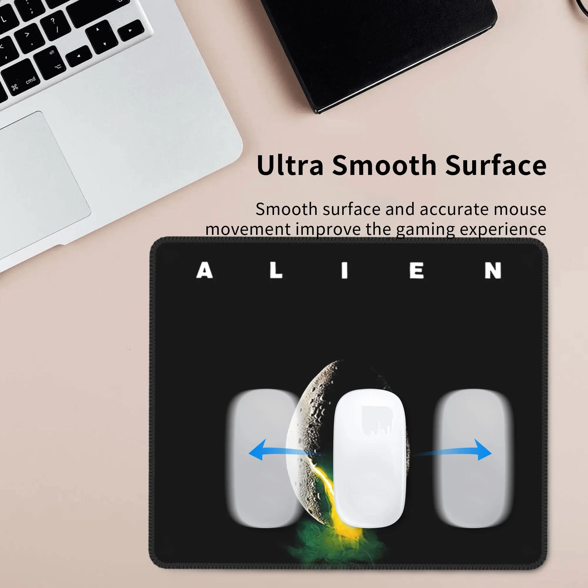 Alien Poster Scream Movie Mauspad Computer Tastatur Mauspad Gaming PC Laptop Schreibtischunterlage Bürozubehör Tischsets