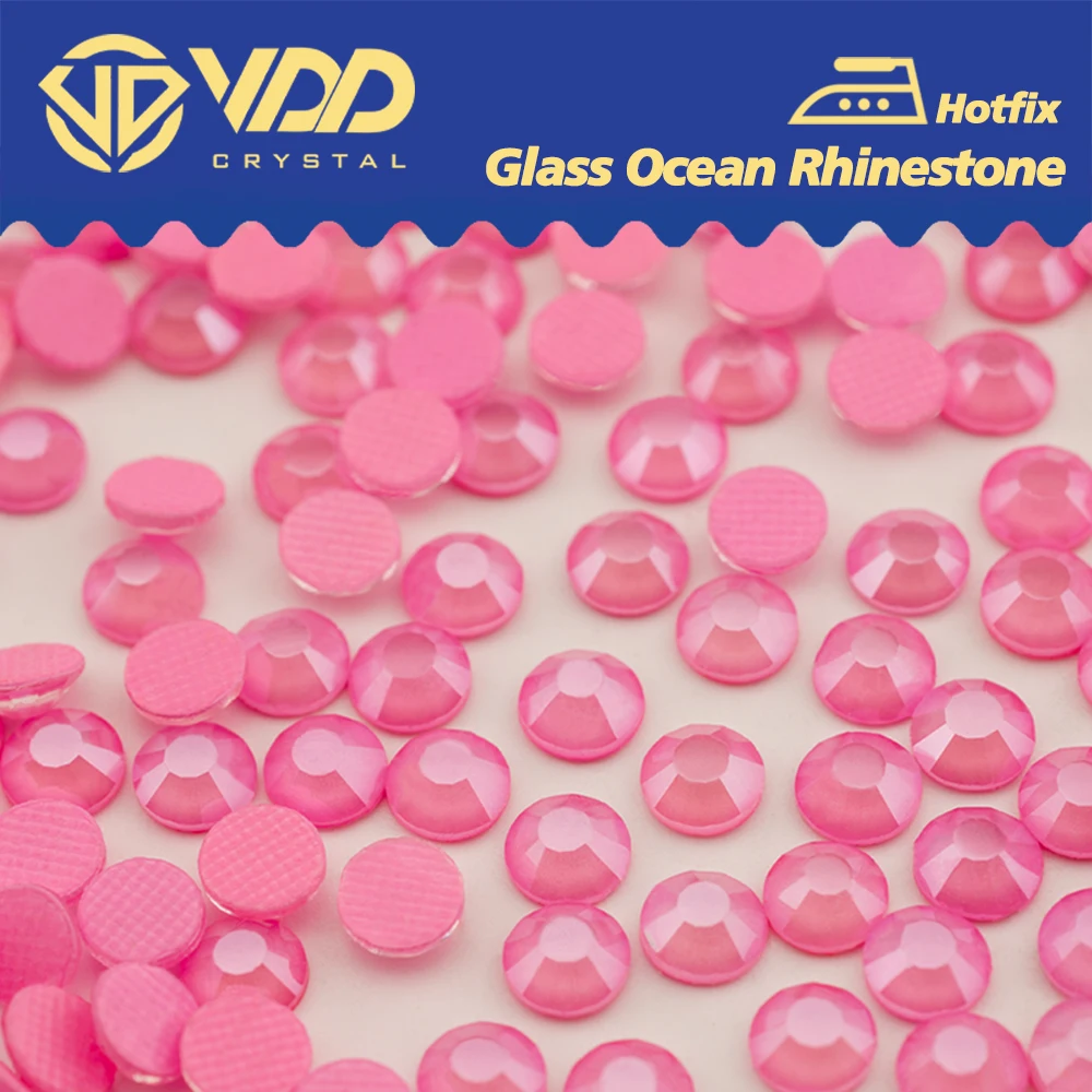 VDD R.H.Pink SS6-SS30 Hot-Fix Glass Rhinestones Crystal Flatback Strass Stones For DIY Crafts Clothes Garment Accessories