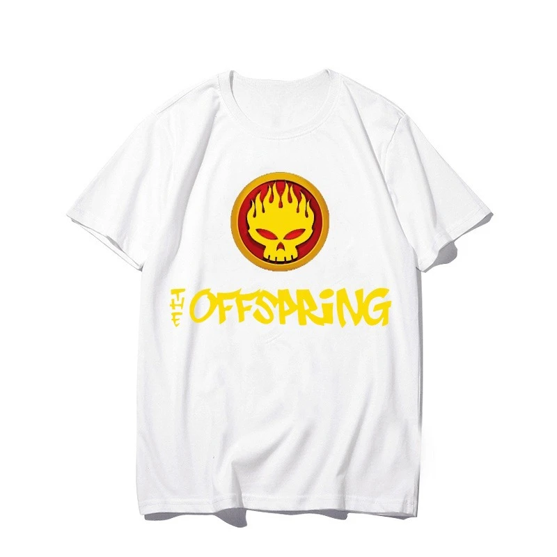 The Offspring's Descendant Band's Retro Short-sleeved Cotton Round-neck T-shirt for Men and Women, Suitable for Couples