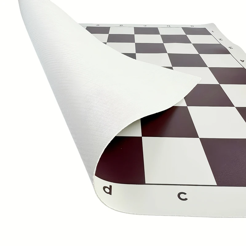 Tragbares Aufrollbares PVC-Leder Weiches Schachbrett 43cm/17Zoll Schachspiel-Zubehör Standard Langlebig
