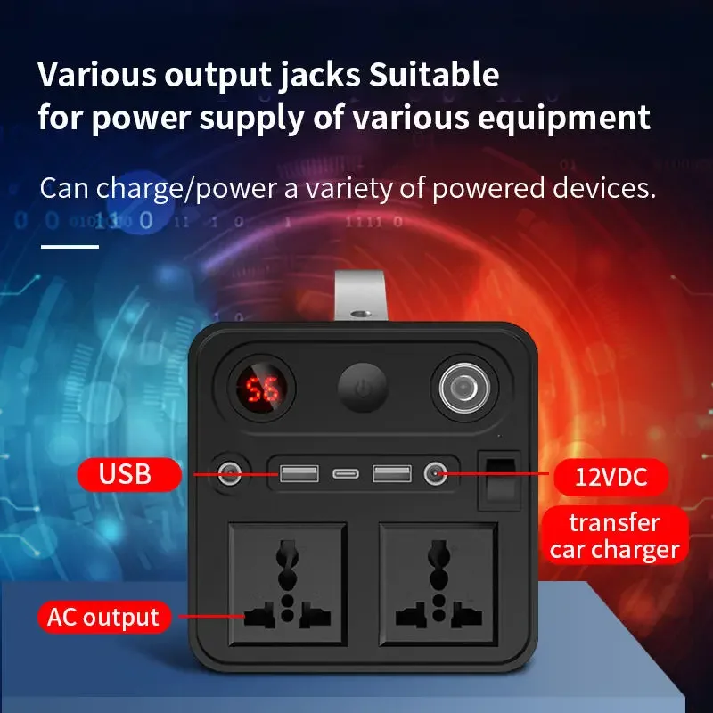 300W Multi Charging  Bank Portable Generator With Solar Panel Power Station
