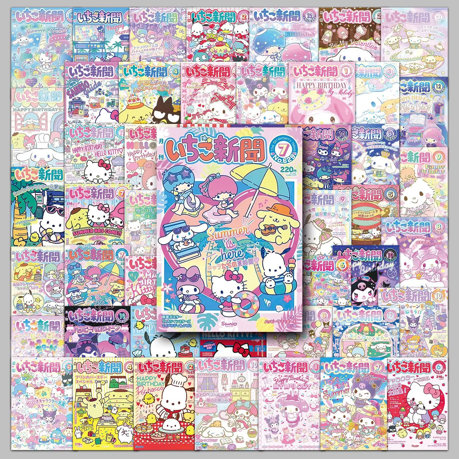 10/30/50PCS Cute Sanrio Stickers Cartoon Animation Kuromi My Melody Graffiti DIY Laptop Guitar Bike Skateboard Waterproof Toy