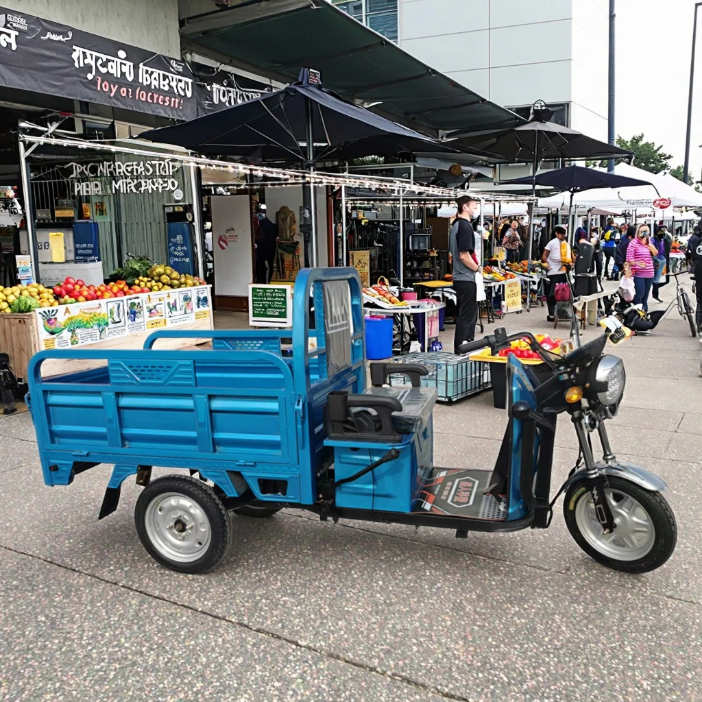 QQA Electric tricycle freight tricycle, open electric motorcycle 600w 60v