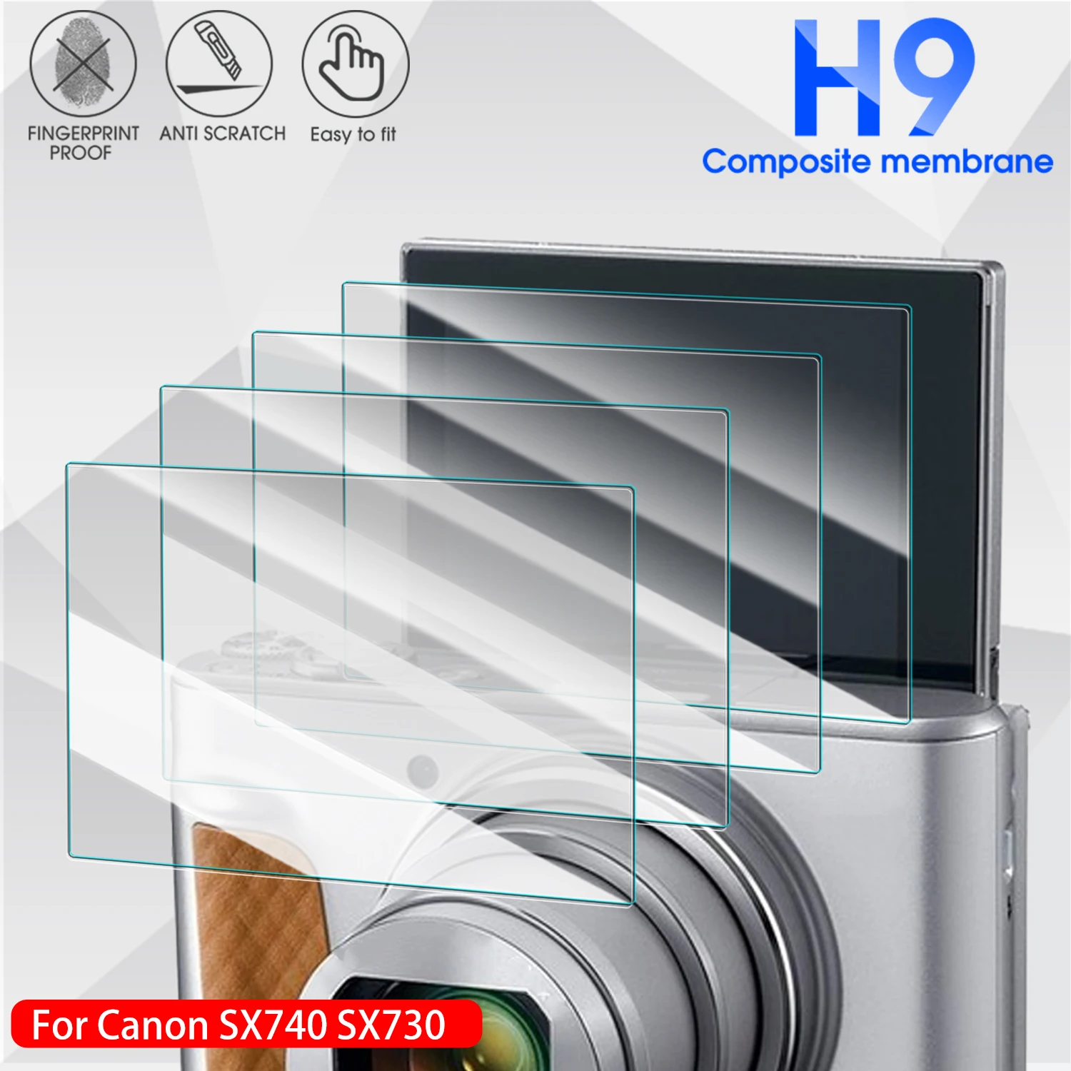 1-3Pcs Camera Tempered Glass Screen Protector for Canon PowerShot SX 740 730 SX740 SX730 Hardness Ultra-HD Anti-Scratch HD Film