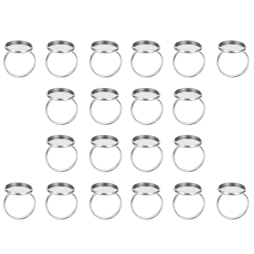 10 قطعة من الفولاذ المقاوم للصدأ قاعدة حلقية قابلة للتعديل أداة صنع المجوهرات القوية نتائج حلقة ذاتية الصنع لصياغة تصاميم فريدة من نوعها