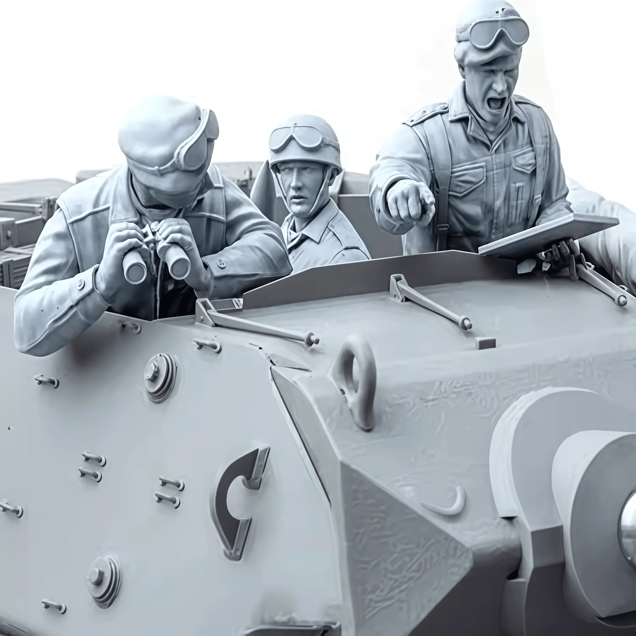 

Высококачественный комплект персонажей из смолы 1/16, GK, командир участников танка, неокрашенный комплект для сборки