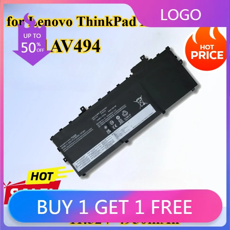

11.52V 4950mAh 01AV494 01AV430 for Lenovo ThinkPad X1 Carbon 5th 2017/6th Gen Laptop Battery 01AV429 01AV431 SB10K97587