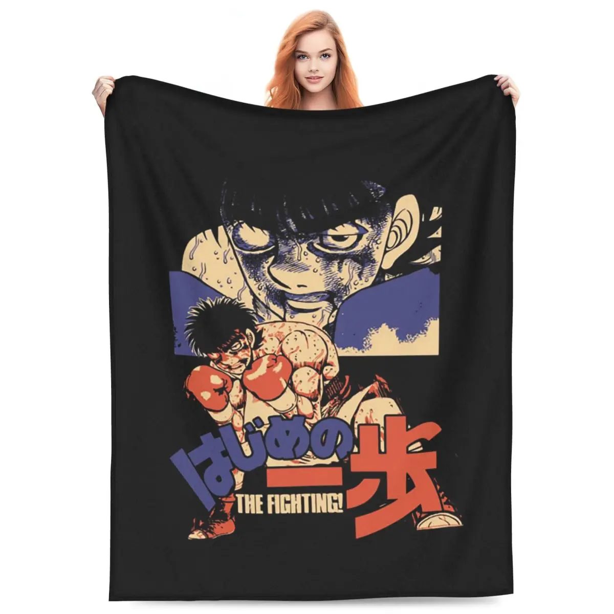 Anime Hajime No Ippo Kamogawa Boxing Gym KBG Makunouchi Takamura Blankets  Throw Blanket Couch Bedding Throws Bedspread Quilt