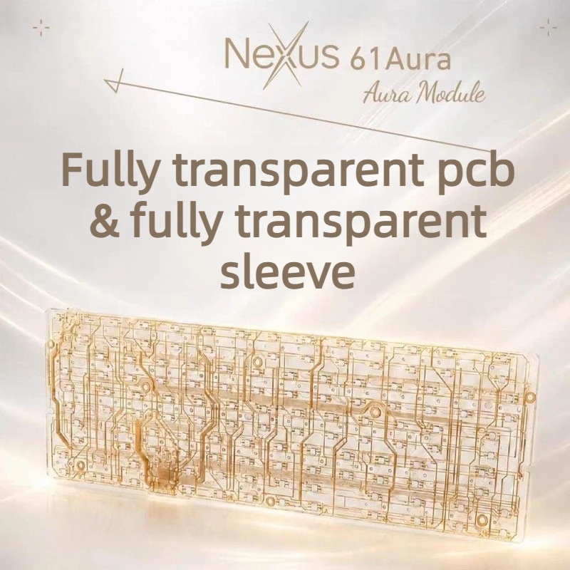 Nexus61 Aura Magnetic Switch Keyboard PCB Custom Fully Transparent Sleeve Dual Light Position RT0.01 Delay Keyboard Accessories
