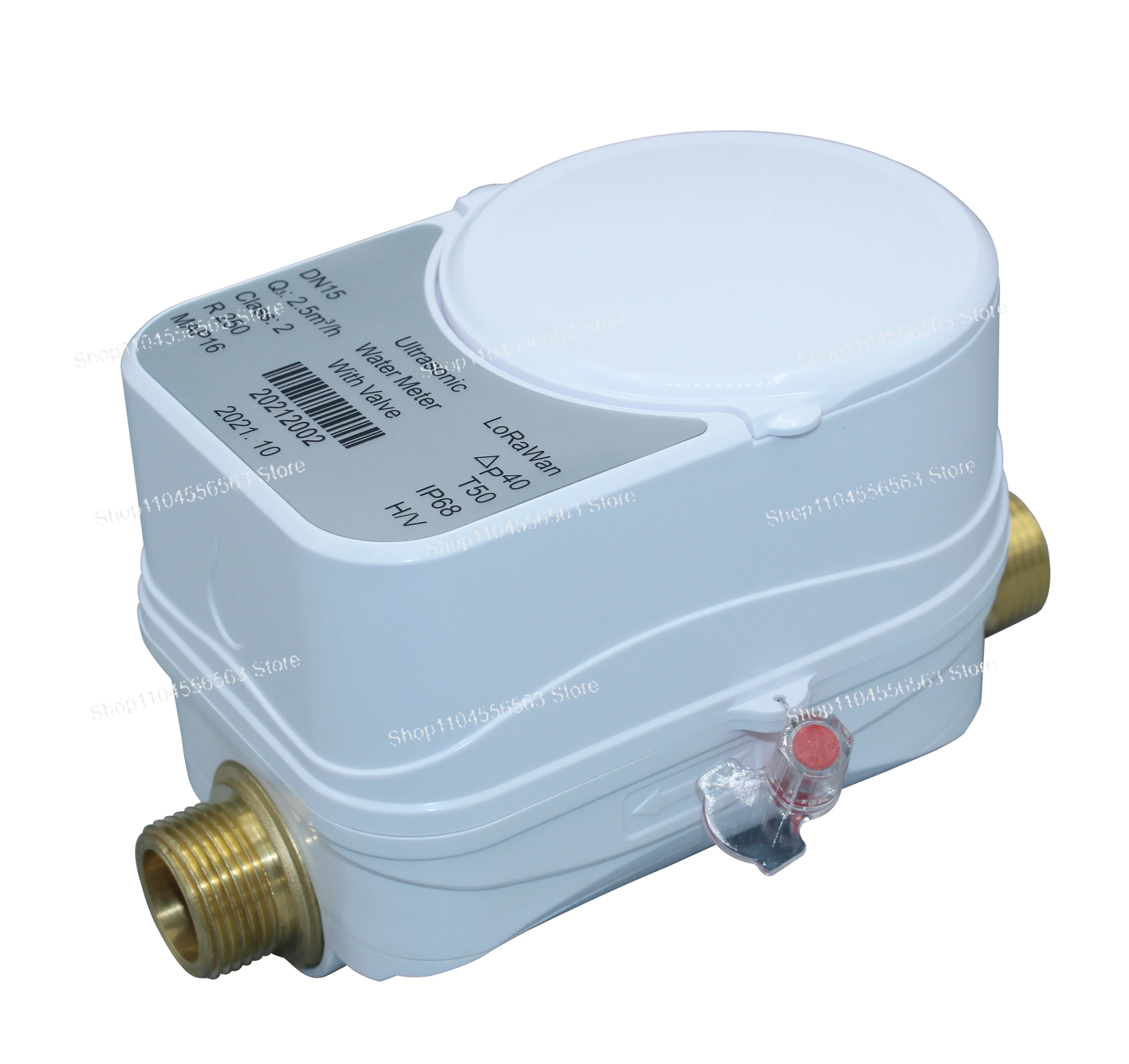 WiFi Water Flow Meter 3/4 Inch Ultrasonic Water Meter with Automatic Shut-off Leak Detection for Home Automation Tuya Compatible