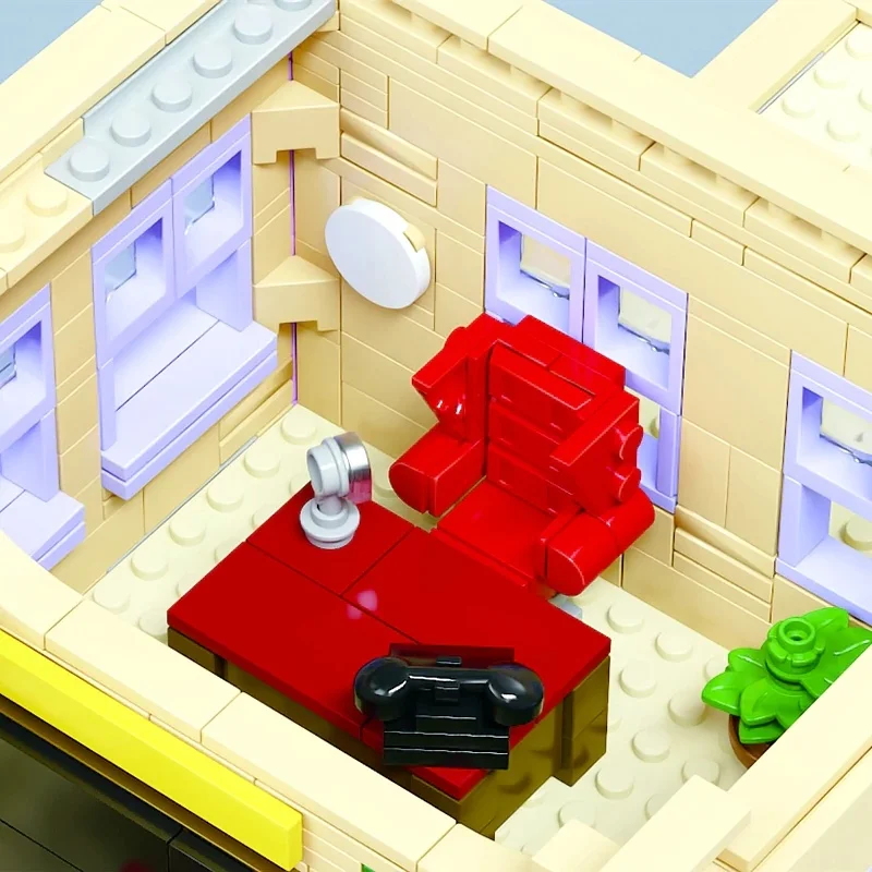 3500 قطعة MOC سبرينغفيلد المدرسة الابتدائية اللبنات مدينة عرض الشارع نموذج مع 8 الشكل تجميع لعبة هدية للأطفال البالغين