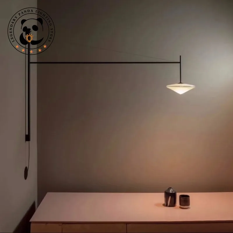 

Nordic Simplicity Wall Lamps Long Rocker Arm Light Fixtures Bedroom Bedside Living Dining Room Corridor Background Wall Lights