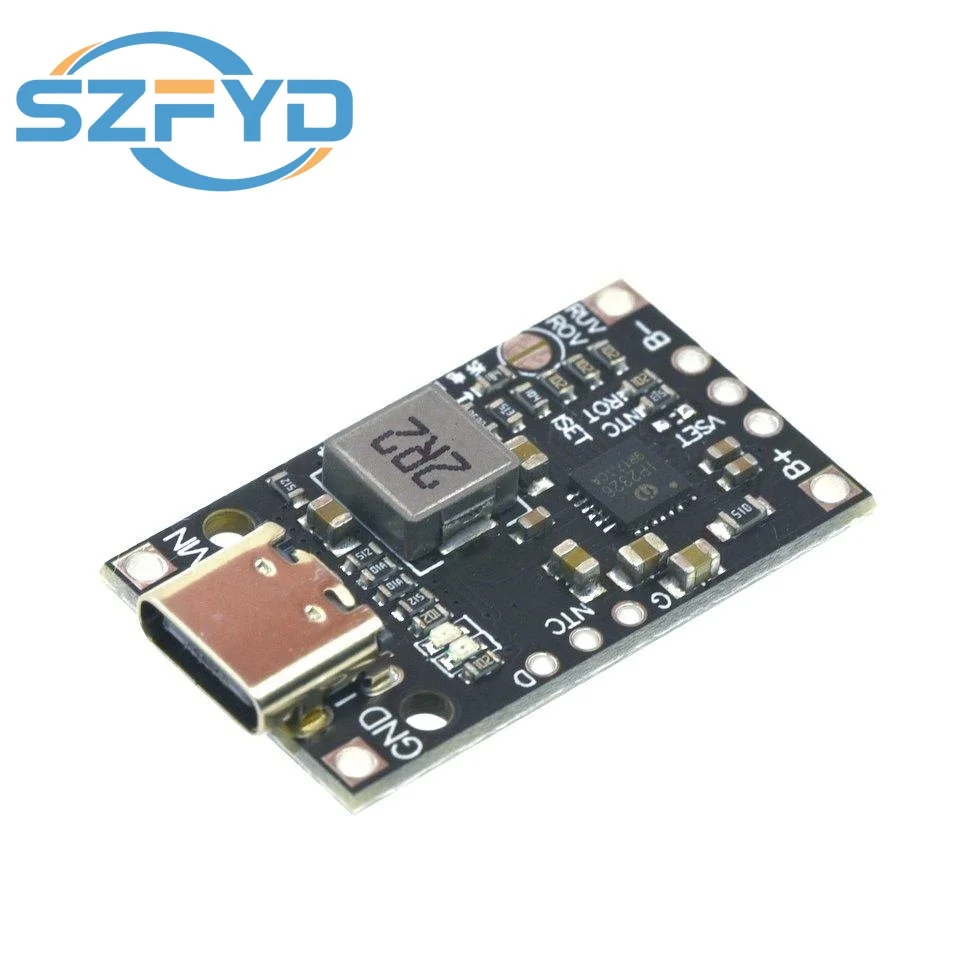 Type-C USB 2/3S BMS 15W 8.4V 12.6V 1.5A Lithium Battery Charging Boost Module With Balanced Support Fast Charge With Indicator