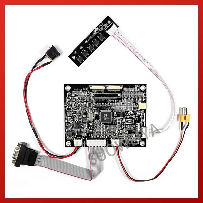 100% Original VGA+AV LCD Controller Driver Board Work For 8inch 800x600 AT080TN42 LCD Screen