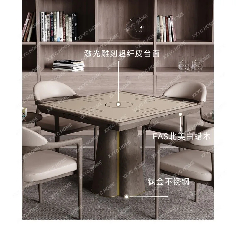 X-S Flush solid wood egg table dedicated advanced square chess and card poker mahjong modern simple casual playing cards