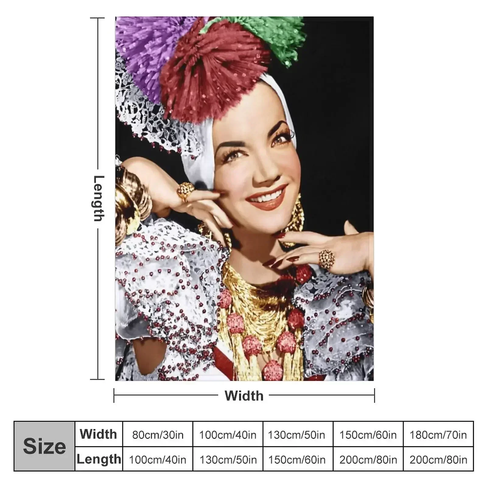 Carmen Miranda Throw Blanket Custom For Sofa Thin Winter beds Shaggy Moving Flannel Fabric Blankets