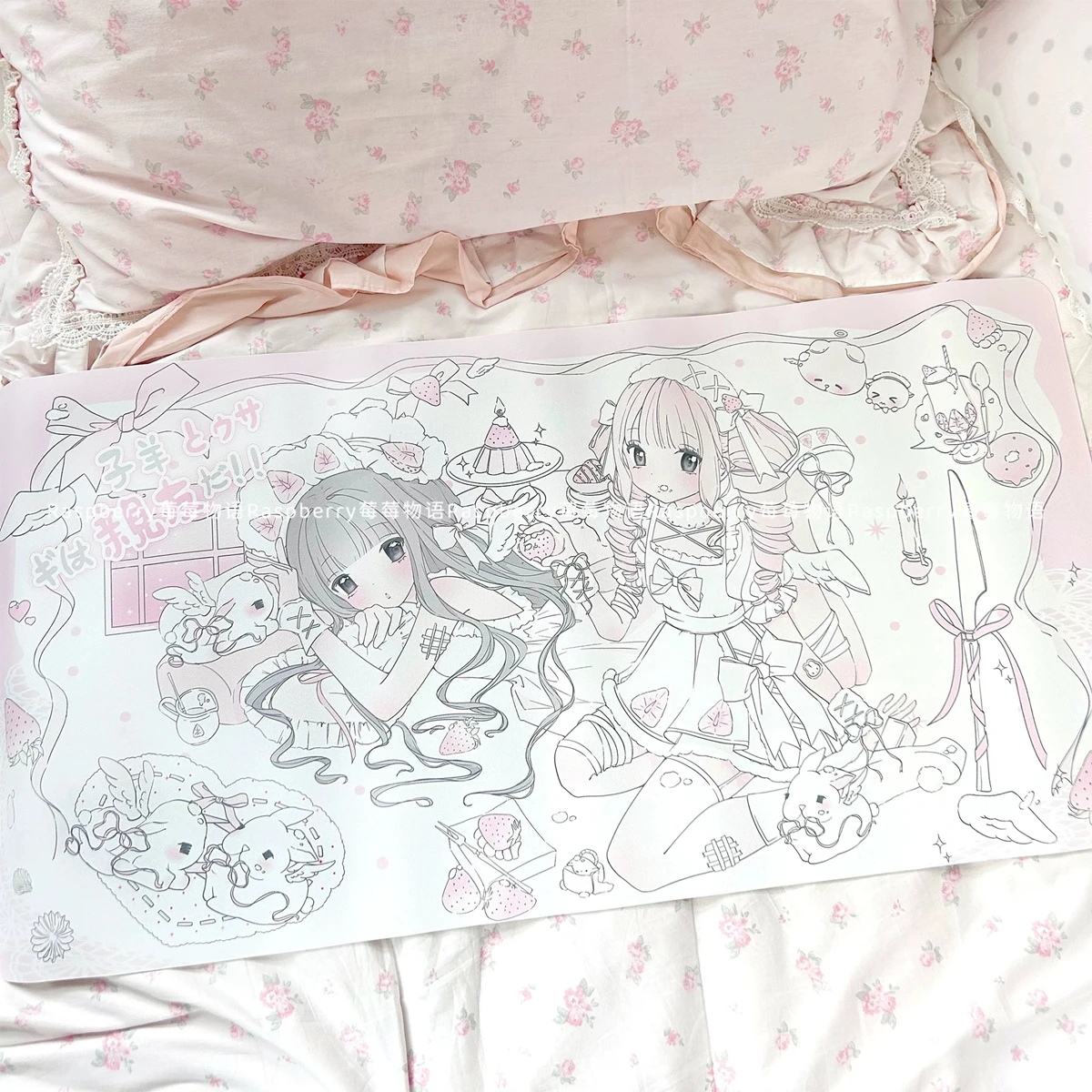 New Original Cute Leather Table Mat Large Ins Style Anime Mouse Pad Anti Slip Office and Study Computer Desk Mat Keyboard Mat