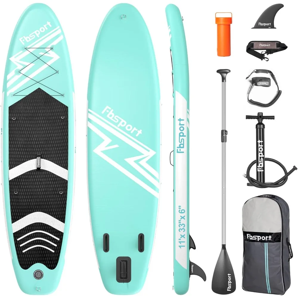 

11' Premium Stand Up Paddle Board, Yoga Board with Durable SUP Accessories & Carry Bag | Wide Stance, Surf Control