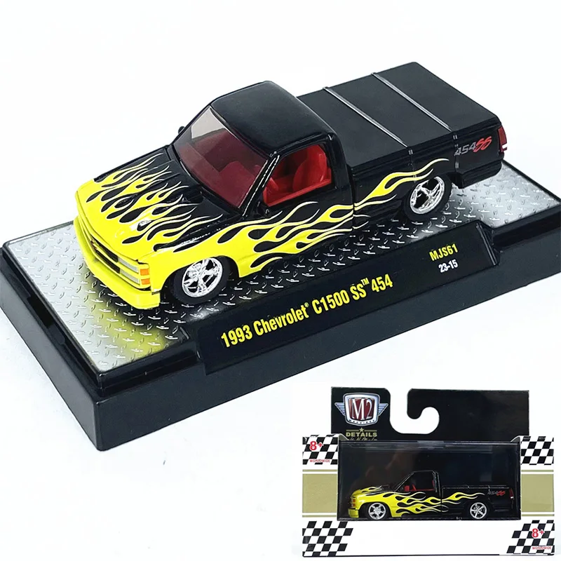 

1:64M2 Модель автомобиля 1993, C1500 SS454, имитация модели автомобиля из сплава, коллекция подарочных украшений, новинка с упаковкой