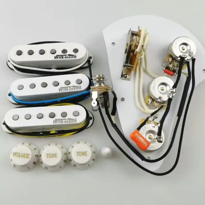 

Ainico5 Electric Guitar Pickups Single Coil 60's Style with 250K Wiring Harness Universal Application for Electric Guitars