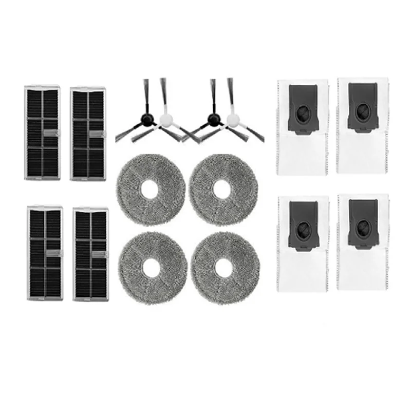 ABZA-16 قطعة ل Dreame S10 PRO Ultrai مكانس كهربائية للكنس الملحقات الرئيسية الجانب فرشاة كيس لجميع الغبار ممسحة نظافة أجزاء استبدال